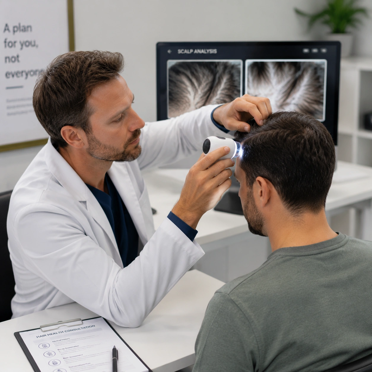 scalp-examination